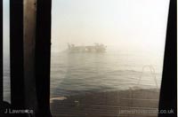 In the Cockpit of SRN4 Mk III across the channel - and passing a sister ship